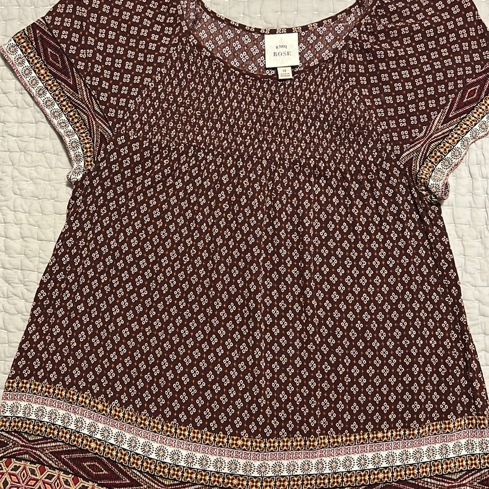 Knox Rose Top Size Medium excellent used condition Boho